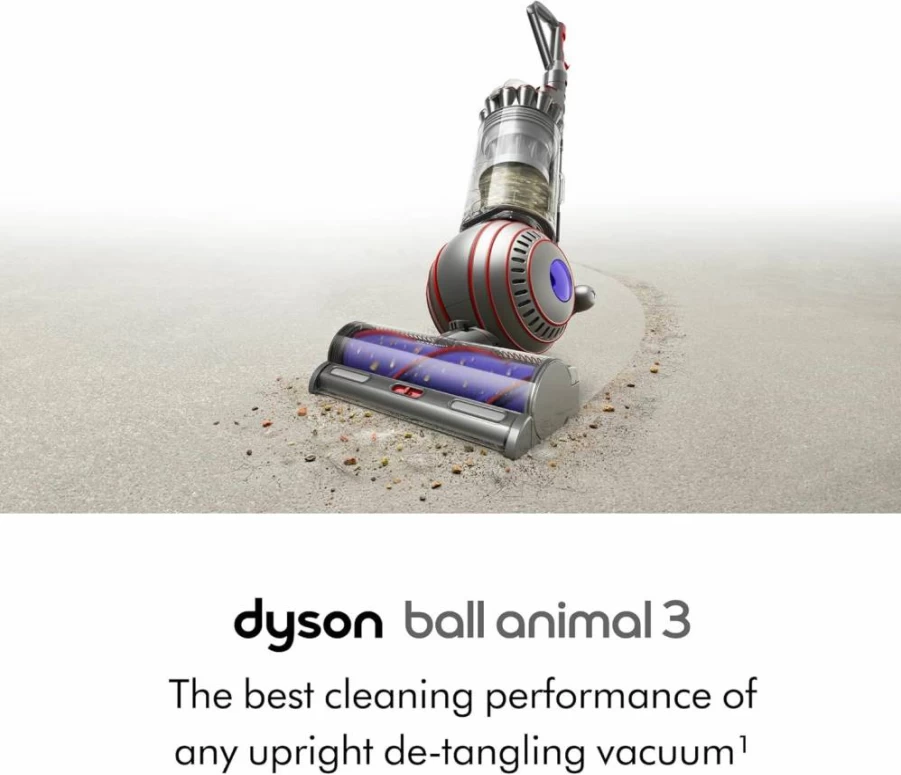 Dyson Ball Animal Total Clean Upright Vacuum Cleaner for Pet Hair, Iron Blue, Powerful Suction, Bagless, HEPA Filtration