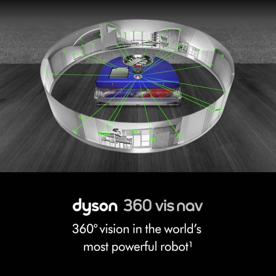 Dyson 360 Vis Nav Robot Vacuum - Smart Self-Emptying Robot Vacuum Cleaner with Advanced Navigation