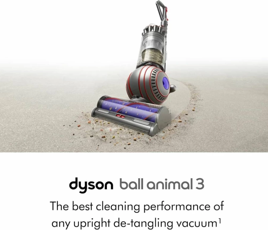 Dyson Ball Animal 3 Upright Vacuum Cleaner - Powerful Pet Hair Pickup, Nickel Finish, Advanced Filtration System