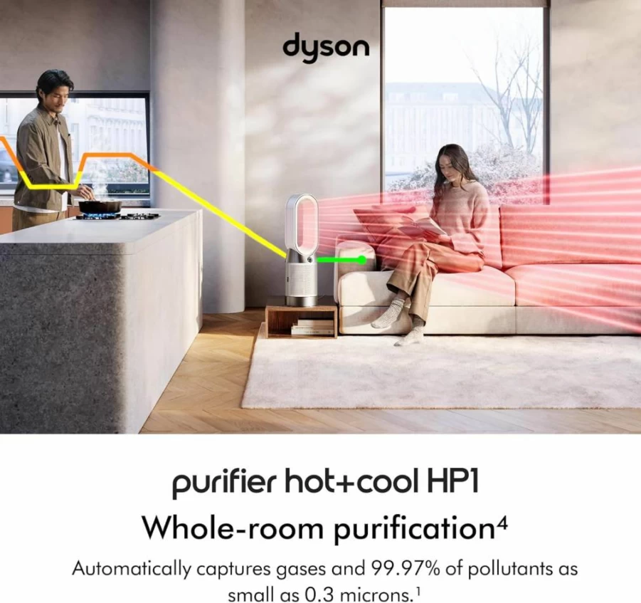 Dyson HP02 Pure Hot+Cool Air Purifier Heater and Fan with HEPA Filter