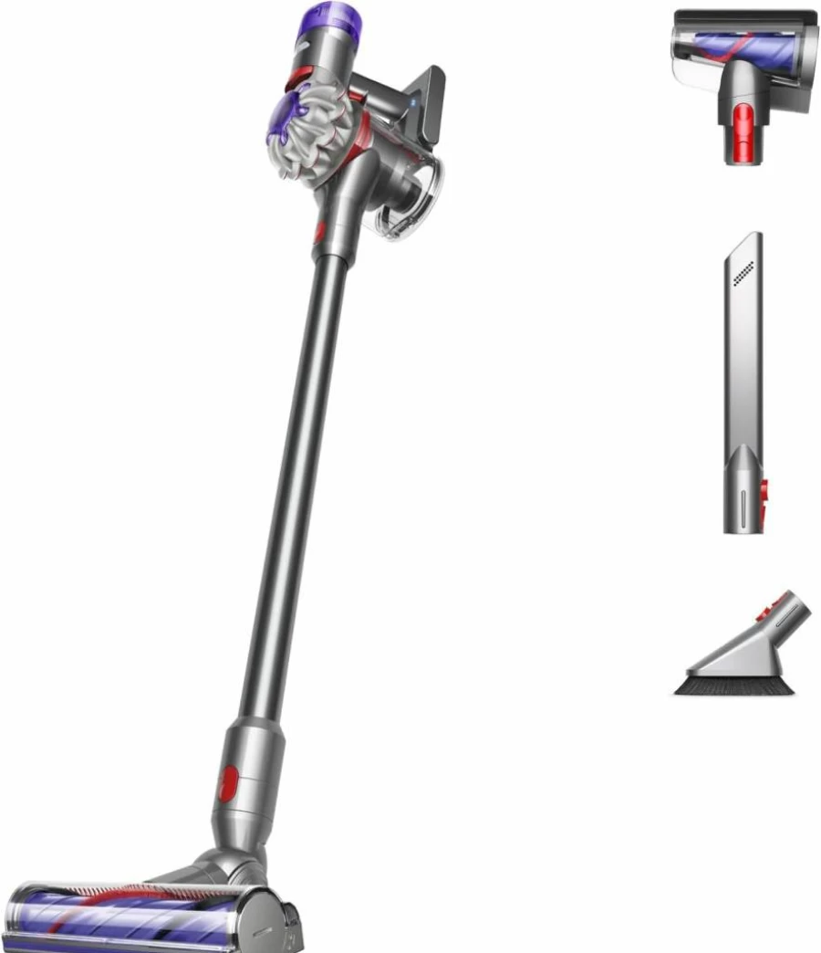 Dyson V8 Plus Cordless Stick Vacuum Cleaner, Lightweight & Powerful, Silver/Nickel, for Pet Hair & Allergies