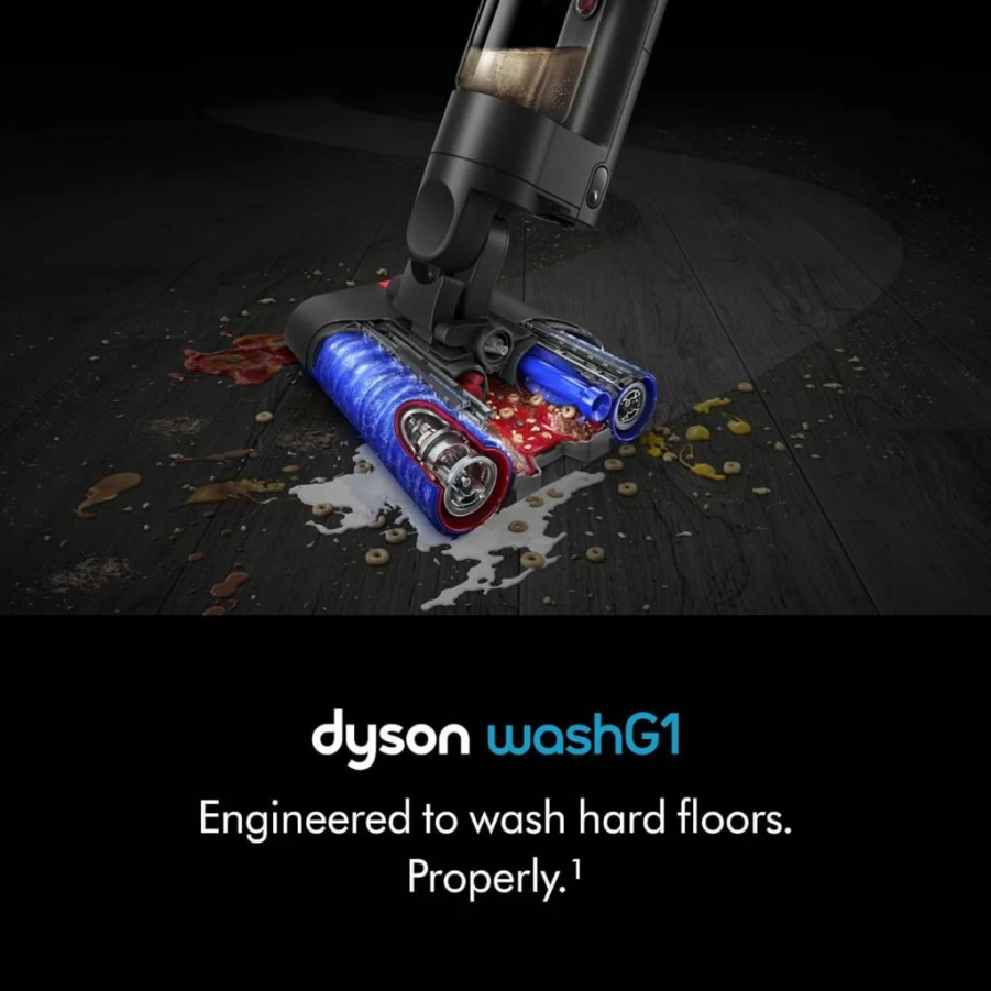 Dyson WashG1 Wet and Dry Vacuum Cleaner Matte Black Ultra Blue | Cordless Multi-Surface Cleaner