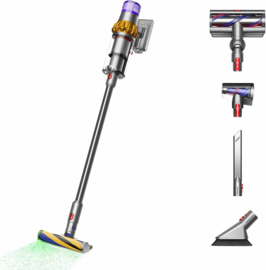 Dyson V15 Detect Submarine Cordless Vacuum Cleaner with Wet and Dry Cleaning, Yellow/Nickel