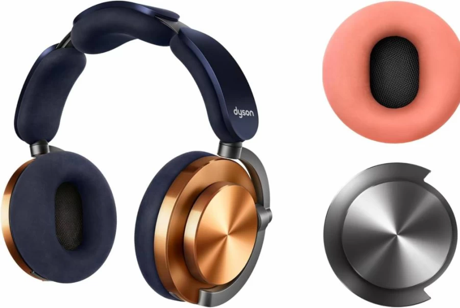 Dyson OnTrac Wireless Over-Ear Headphones - CNC Copper, Dark Iron Ear Cushions, Black Nickel Ear Caps, Noise Cancelling, 55-Hour Battery Life, Customizable